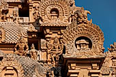 The great Chola temples of Tamil Nadu - The Brihadishwara Temple of Thanjavur. The first (outer) entrance gopura. 